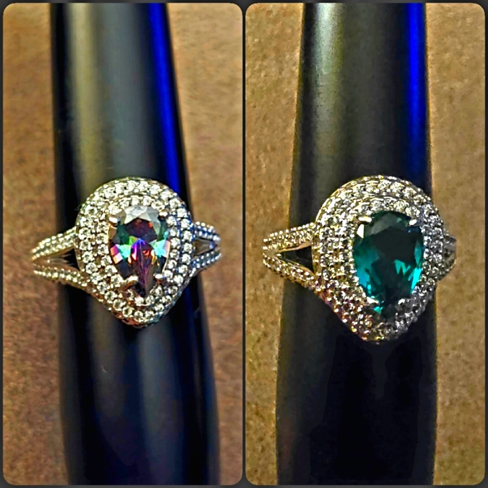 2 Ring Bomb Party "Cruise Ship" Rings size 6